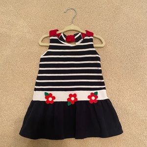 Florence Eiseman Navy Striped Dress